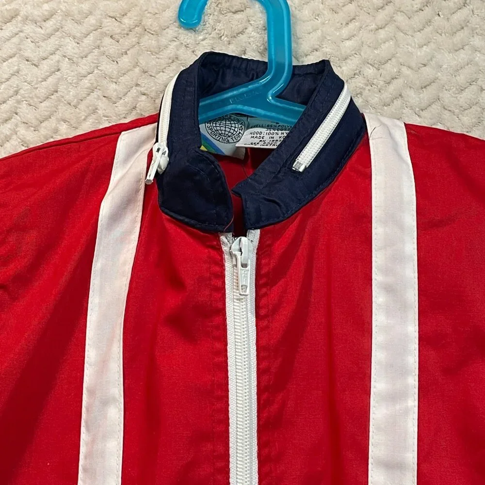 Vintage Members Only Red Kids Nautical Zip Up Vest Size Small Retro‎ Preppy